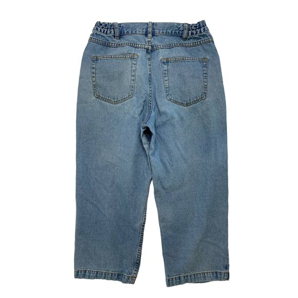 LL BEAN Classic Light Wash High Rise Crop Womens Jeans Size 10 Regular Elastic - Picture 2 of 6